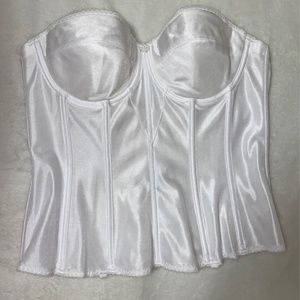 White satin corset